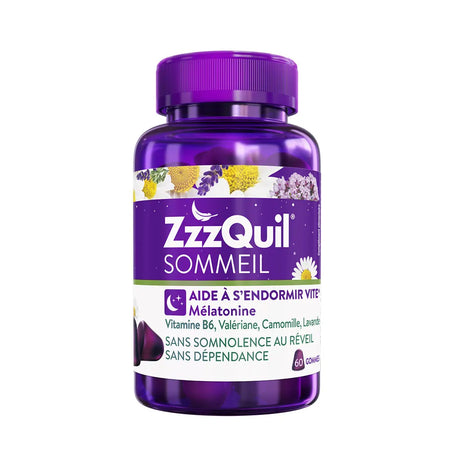 ZZZQUIL FORT SOMMEIL Mélatonine Arôme Fruits des Bois - 60 Gommes
