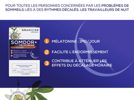 GRANIONS SOMDOR+ MÉLATONINE - 15 comprimés
