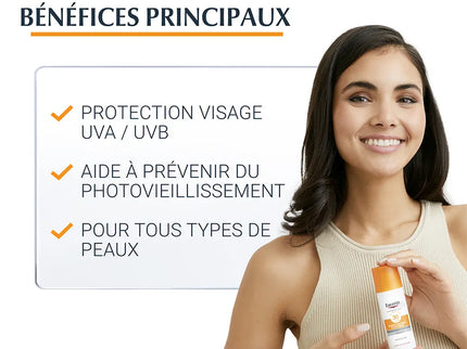 EUCERIN SUN PROTECTION SPF50 Fluide Solaire Anti-Âge - 50ml