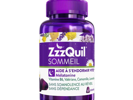 ZZZQUIL FORT SOMMEIL Mélatonine Arôme Fruits des Bois - 60 Gommes