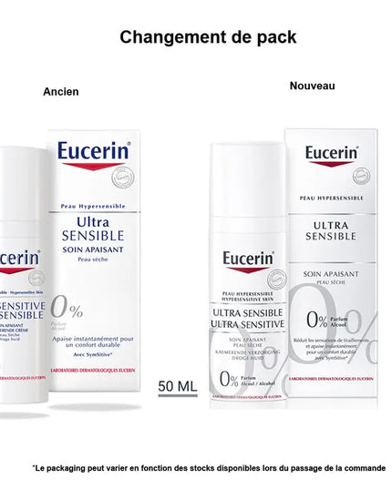 EUCERIN ULTRASENSIBLE Soin Apaisant Peau Sèche - 50ml - Nymphora