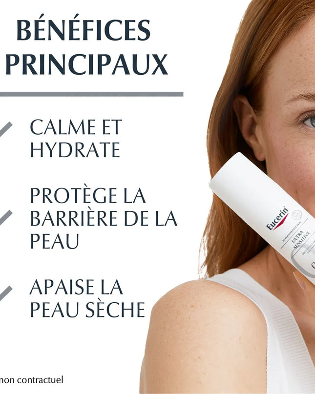 EUCERIN ULTRASENSIBLE Soin Apaisant Peau Sèche - 50ml - Nymphora