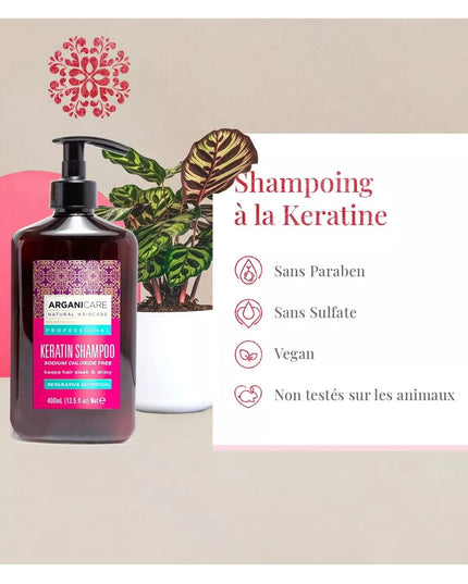 Shampoing réparateur et nutritif - Kératine - Nymphora