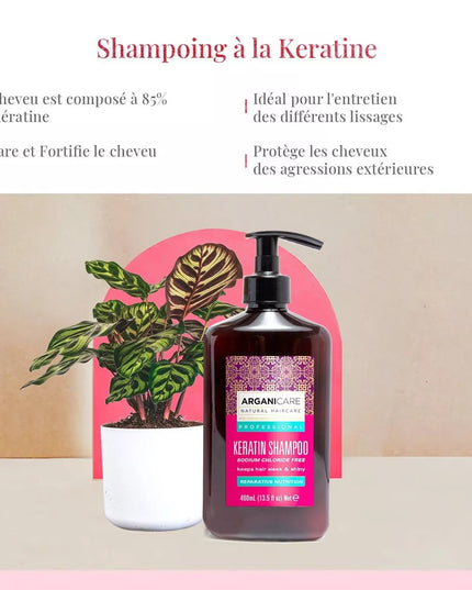 Shampoing réparateur et nutritif - Kératine - Nymphora