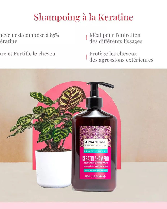 Shampoing réparateur et nutritif - Kératine - Nymphora