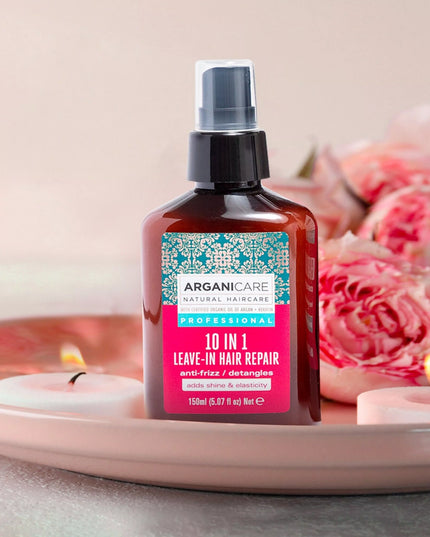ARGANICARE Spray réparateur 10-en-1 sans-rinçage - Kératine - Nymphora