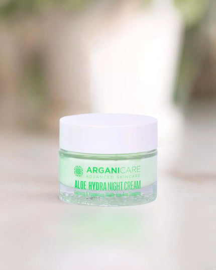 ARGANICARE Crème de nuit nourrissante et régénérante - Tous types de peaux - Aloe Vera - Nymphora