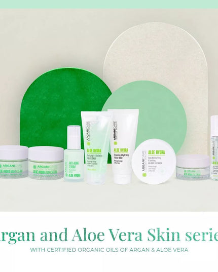 ARGANICARE Crème de nuit nourrissante et régénérante - Tous types de peaux - Aloe Vera - Nymphora