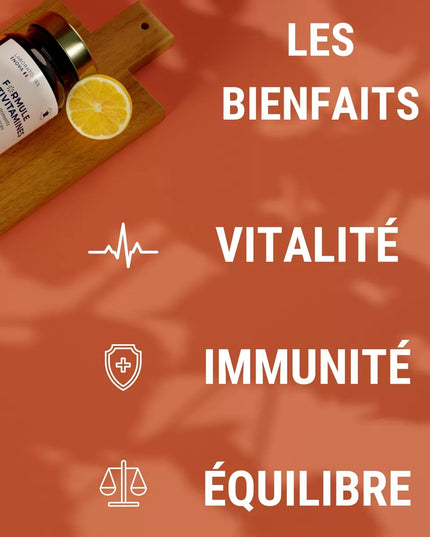 MULTIVITAMINES et Minéraux 30 Nutriments | Vitamine A B C D E K, Quercetine, Magnesium, Zinc, Coenzyme Q10, Selenium | Complement Alimentaire | Fabriqué en France | 60 gélules - Nymphora
