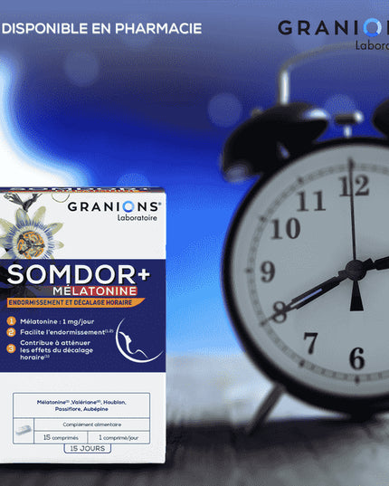 GRANIONS SOMDOR+ MÉLATONINE - 15 comprimés - Nymphora