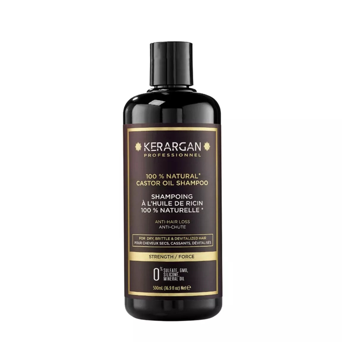 Kerargan - Shampoing Anti-Chute à l'Huile de Ricin - 500ml - Nymphora