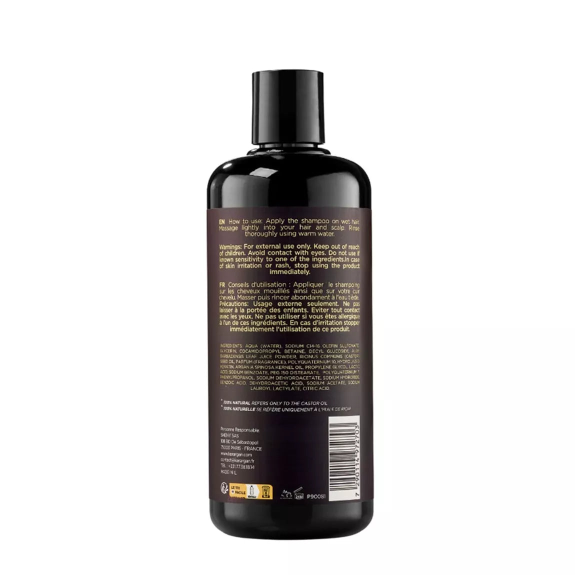 Kerargan - Shampoing Anti-Chute à l'Huile de Ricin - 500ml - Nymphora