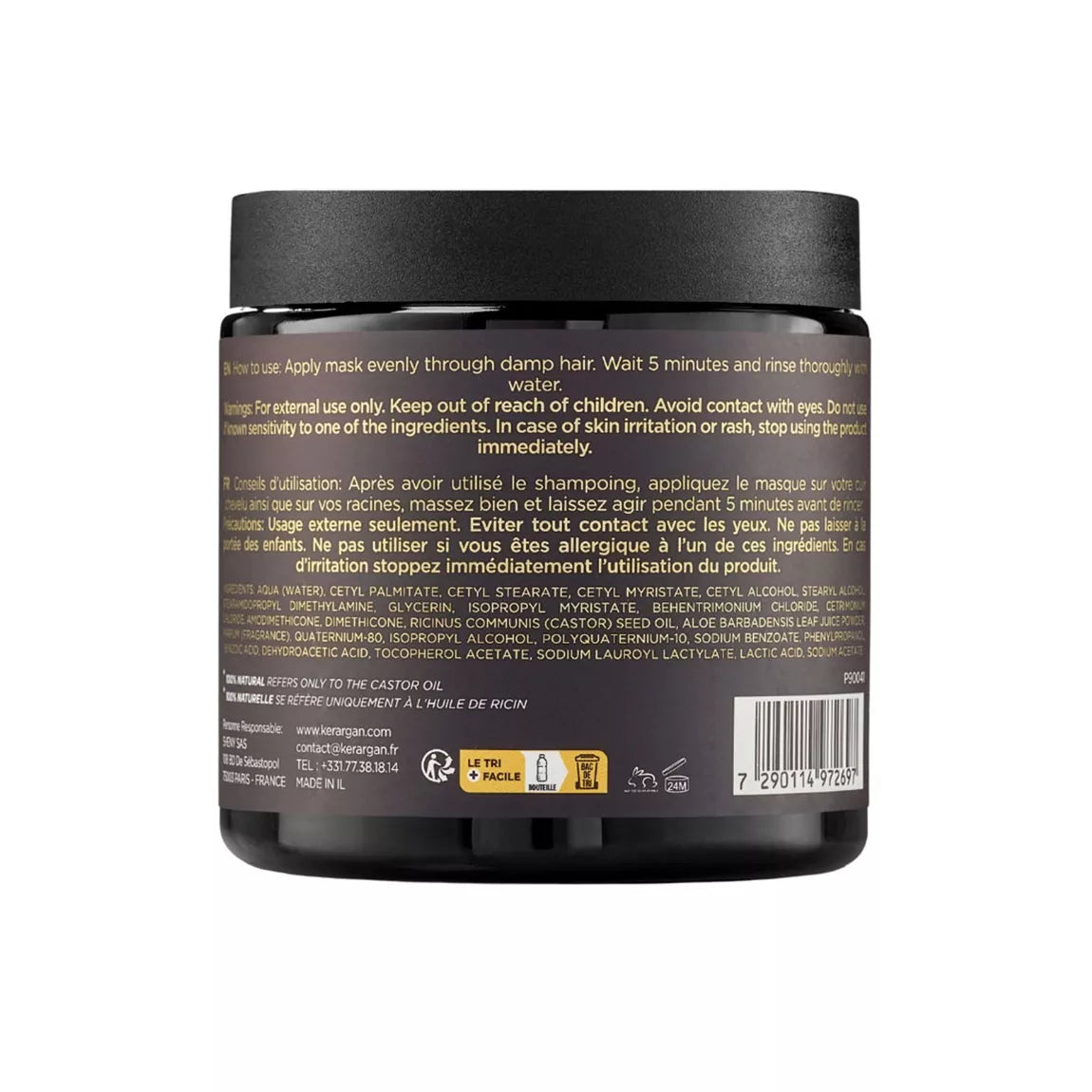 Kerargan - Masque Anti-Chute à l'Huile de Ricin - 500ml - Nymphora