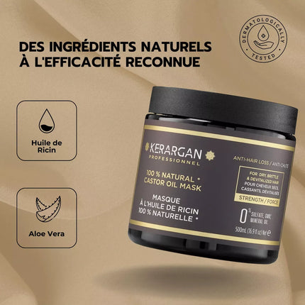 Kerargan - Masque Anti-Chute à l'Huile de Ricin - 500ml - Nymphora