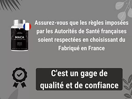 Laboratoires Enova MACA NOIRE | FORT DOSAGE Jusqu'à 4800 MG | Vitalité Performances Énergie | 90 Gélules | Complement alimentaire | Fabriqué en France