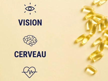 OMEGA 3 | Huile de poisson Ultra concentrée + Vitamine E | Riche en acides gras 700 MG EPA + 500 MG DHA par portion | Vision, Cerveau, Cœur | 60 gélules Biodisponibles | Complement alimentaire