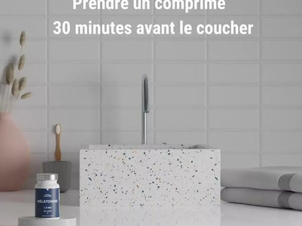 MÉLATONINE 1,9MG - 1 an d’Approvisionnement 365 Comprimés - Endormissement, Sommeil, Jetlag - Fabriqué en France