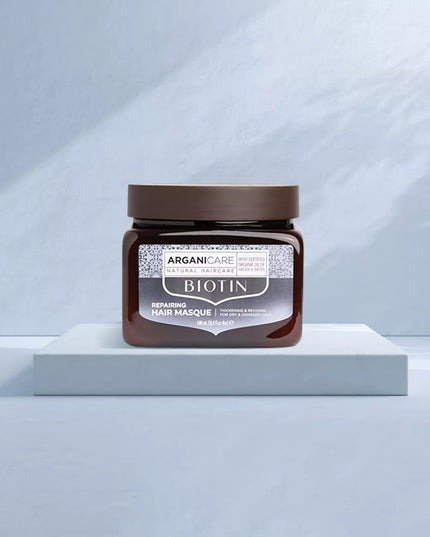 ARGANICARE Masque hydratant et réparateur à la Biotine - Cheveux secs et abîmés - Nymphora