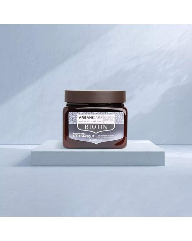 ARGANICARE Masque hydratant et réparateur à la Biotine - Cheveux secs et abîmés - Nymphora
