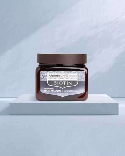 ARGANICARE Masque hydratant et réparateur à la Biotine - Cheveux secs et abîmés - Nymphora