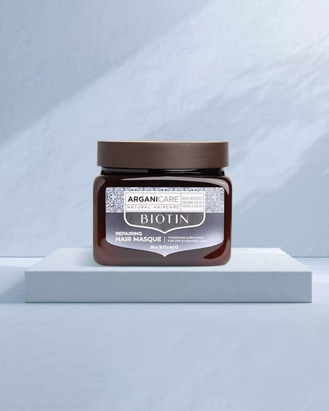 ARGANICARE Masque hydratant et réparateur à la Biotine - Cheveux secs et abîmés - Nymphora