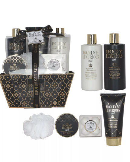 coffret beauté de bain au parfum Vanille Tilleul - 9PCS - Nymphora