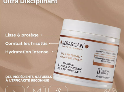Kerargan - Duo Disciplinant Shampoing & Masque à l'Huile d'Argan - 2x500ml