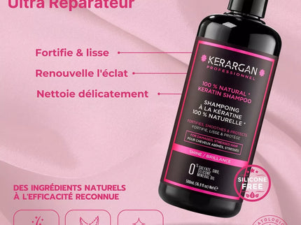 Kerargan - Ensemble Ultra Réparateur Shampoing, Après-shampoing, Masque & Sérum à la Kératine - 3x500ml +100 ml