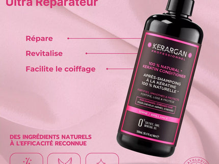 Kerargan - Ensemble Ultra Réparateur Shampoing, Après-shampoing, Masque & Sérum à la Kératine - 3x500ml +100 ml