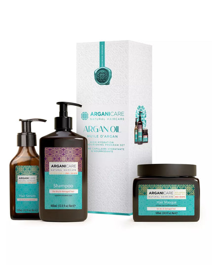 Coffret ultra-nourrissant - Argan & karité - Cheveux bouclés - 3 prod - Nymphora