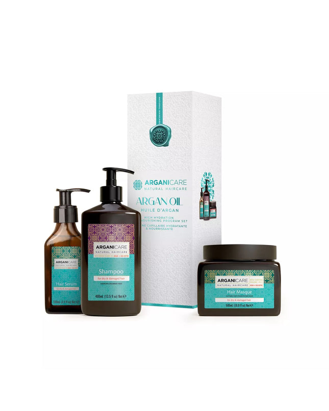 Coffret ultra-nourrissant - Argan & karité - Cheveux bouclés - 3 prod - Nymphora