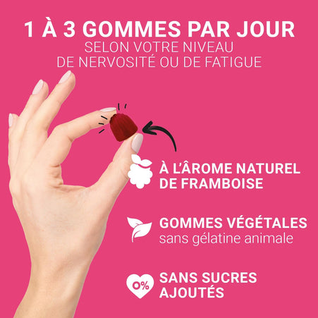 MAG 2 GOMMES Nervosité Fatigue - 45 Gommes Framboise