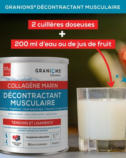 GRANIONS DÉCONTRACTANT MUSCULAIRE COLLAGENE MARIN Marin Goût Citron - 300g - Nymphora