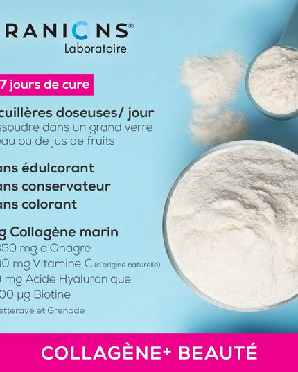 GRANIONS COLLAGENE + BEAUTE Peau et Cheveux - Poudre Parfum Grenade 275g - Nymphora