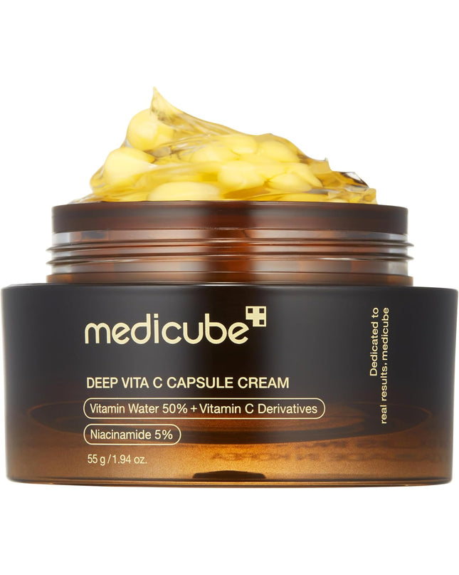 Nouveauté ! MEDICUBE – Deep C Capsule Cream 55g - Crème Éclat Anti-Taches à la Vitamine C - Nymphora