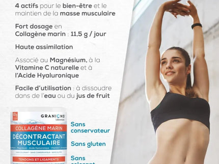 GRANIONS DÉCONTRACTANT MUSCULAIRE COLLAGENE MARIN Marin Goût Citron - 300g