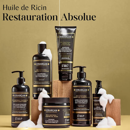Kerargan - Duo Anti-Chute Shampoing, Après-shampoing & Masque Huile de Ricin - 2x500ml - Nymphora