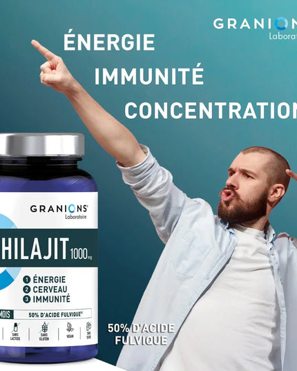 GRANIONS SHILAJIT 1000mg - 60 Gélules - Nymphora