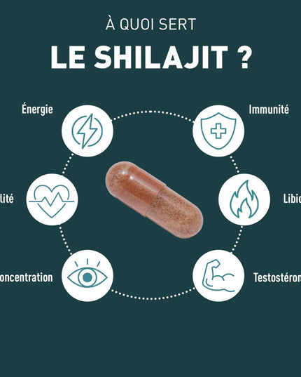 GRANIONS SHILAJIT 1000mg - 60 Gélules - Nymphora