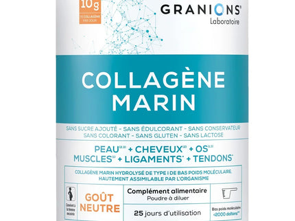 GRANIONS COLLAGENE MARIN Type 1 Goût Neutre - 285g