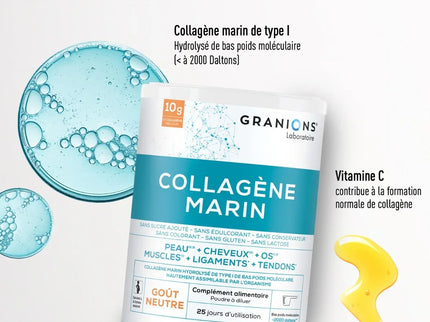 GRANIONS COLLAGENE MARIN Type 1 Goût Neutre - 285g