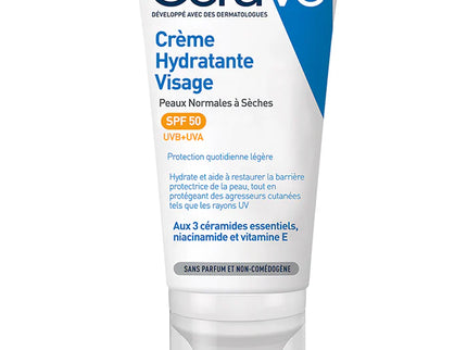 CERAVE Crème Hydratante Visage SPF50 - 52ml