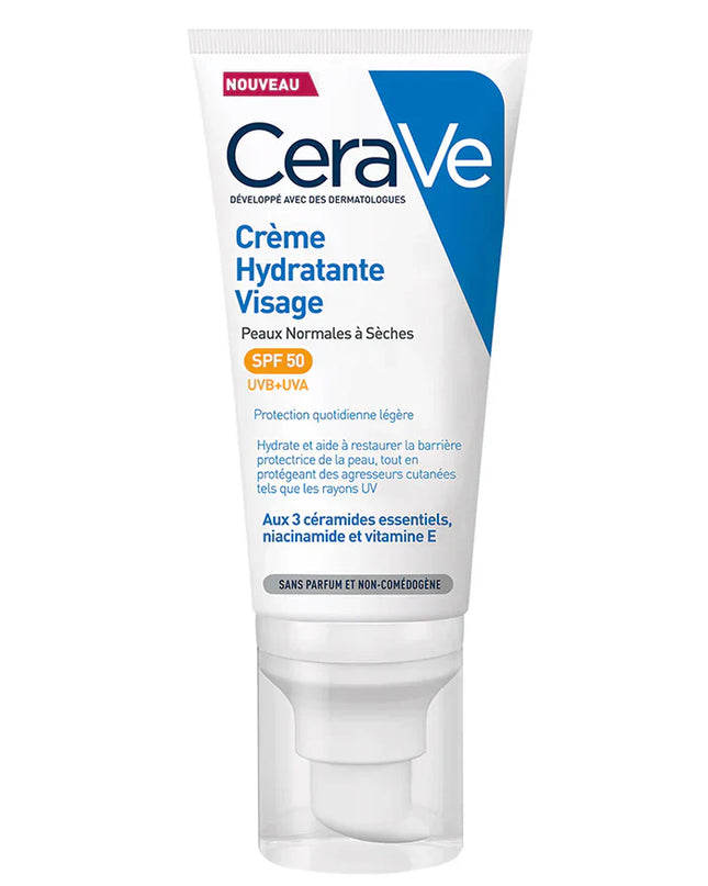 CERAVE Crème Hydratante Visage SPF50 - 52ml - Nymphora
