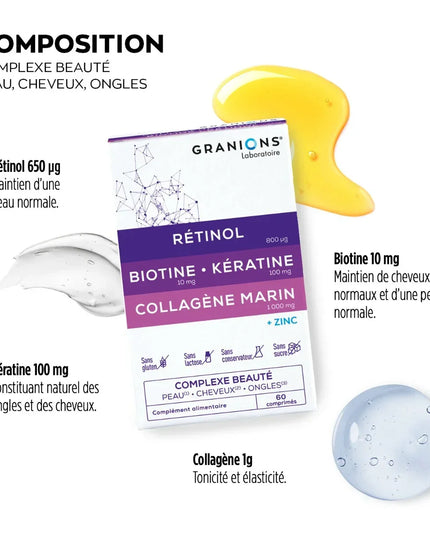 GRANIONS COMPLEXE BEAUTE - 60 Comprimés - Nymphora