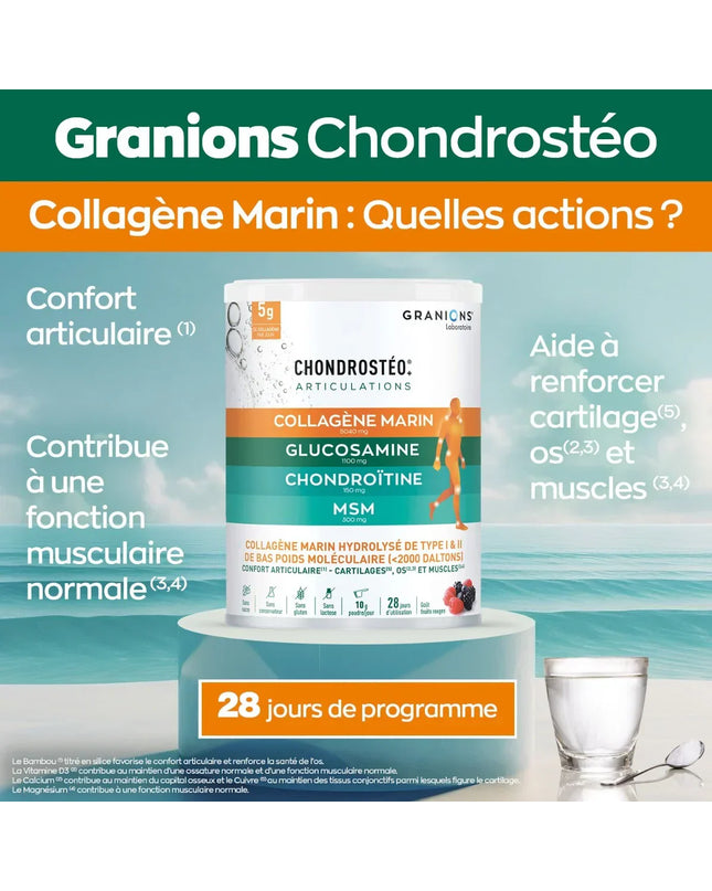 CHONDROSTÉO + Articulations - Collagène Marin - Poudre 280g - Nymphora
