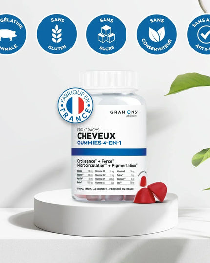 GRANIONS PRO KERACYS Cheveux 4 en 1 - 60 Gummies - Nymphora