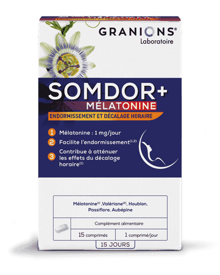 GRANIONS SOMDOR+ MÉLATONINE - 15 comprimés - Nymphora