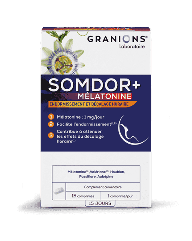 GRANIONS SOMDOR+ MÉLATONINE - 15 comprimés - Nymphora