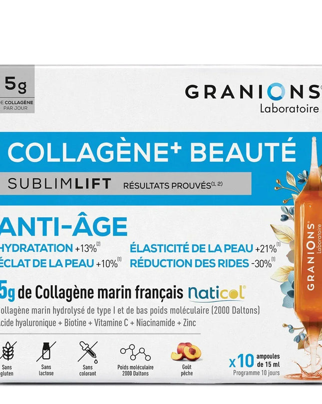 GRANIONS COLLAGENE + BEAUTÉ Sublimlift - 10 Ampoules - Nymphora