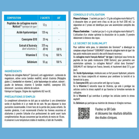 GRANIONS COLLAGENE + BEAUTÉ Sublimlift - 10 Sachets